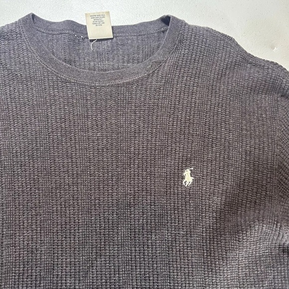 RALPH LAUREN GOLF Striped Collar Polo gray vintage Sz S - Picture 3 of 8